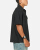 Saint Morta Gothic Pinstripe Button Up Shirt Jet Black