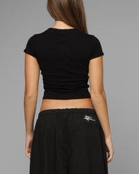Loiter Women's Hybrid Baby T-Shirt Black