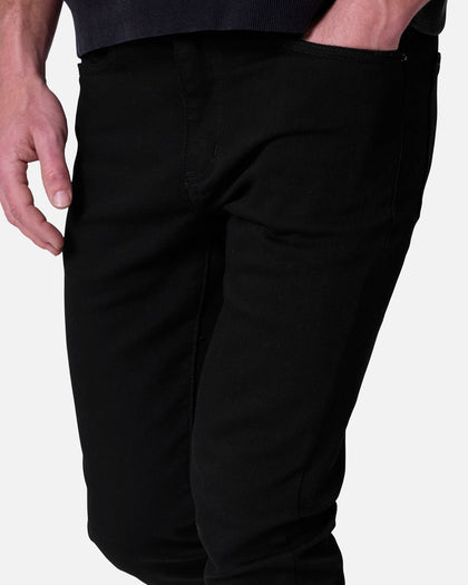 MNML Skinny Raw Jeans Rinsed Black