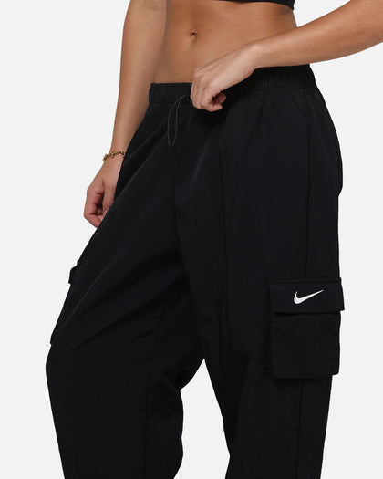 Nike Women's Sportswear Essential High-Rise Woven Cargo Pants Black/White