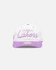 Mitchell & Ness Los Angeles Lakers Pastel Corduroy Snapback White Cream/Purple