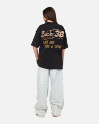 73Studio X Fallout: New Vegas Lucky 38 T-Shirt Black Acidwash