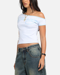 Ed Hardy Women's Aline Baby T-Shirt Blue