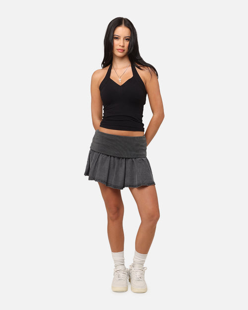 XXIII Women's Rib Halter Top Black
