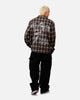 Sworn To Us Lotus Angel Flannel Button Up Shirt Brown