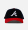 New Era Atlanta Braves 'Velvet Official Team Color' 9FORTY A-Frame Snapback Navy/Red