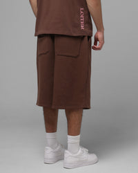 Loiter Hybrid Premium Shorts Brown/Pink