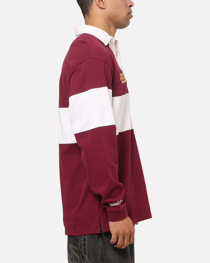 Mitchell & Ness Queensland Maroons Panelled Rugby Shirt Maroon