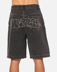 X-Large Bubble Bull Denim 91 Shorts Washed Black