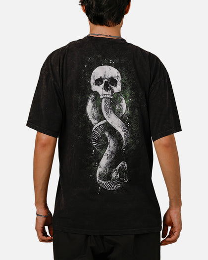 73Studio X Harry Potter Lord Voldemort Vintage T-Shirt Black Acidwash