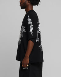 Loiter Hearts T-Shirt Black