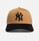 New Era New York Yankees "Wheat Black Suede" 9Forty A-Frame Snapback Beige/Khaki