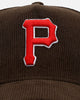 New Era Pittsburgh Pirates 'Walnut Cord' 9FORTY A-Frame Corduroy Snapback Walnut