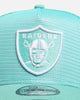 New Era Las Vegas Raiders 'Polychromatic Mesh' 9FORTY A-Frame Snapback Mint/White