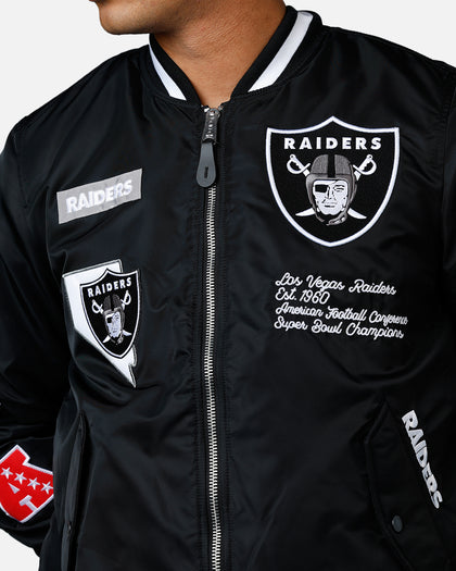 New Era X Alpha Series X NFL Las Vegas Raiders MA-1 Bomber Jacket Black