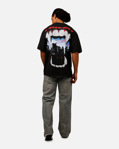 Loiter Urban Beast Vintage T-Shirt Black Acidwash