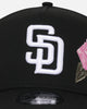 New Era San Diego Padres 'Pink Rose Embroidery' 9FORTY A-Frame Snapback Black/Pink