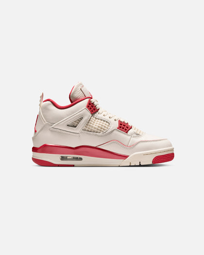 Jordan Women's Air Jordan 4 Retro "Pale Ivory and Tough Red" Pale Ivory