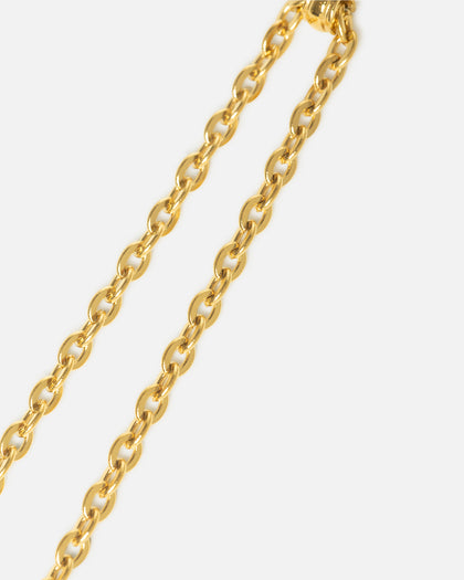 Saint Morta Malachite Pendant Chain Gold