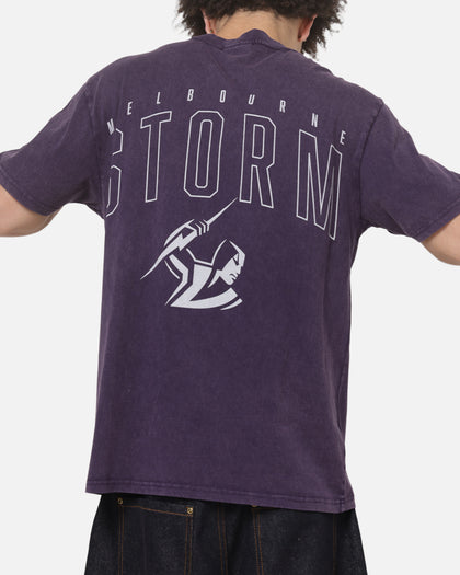 Bleacher Athletic Melbourne Storm NRL Attrition Washed T-Shirt Navy