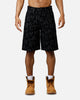 Avirex Monogram Denim Shorts Black