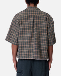 MNML Washed Poplin Over Button Up Shirt Green/Brown