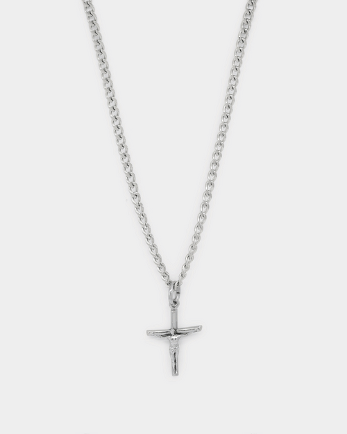 Saint Morta Crucifix Pendant White Gold