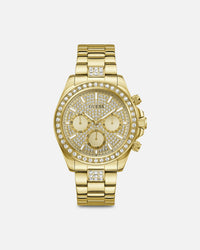 Guess Mainline Victor Crystal Champ Bracelet Watch Gold