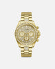 Guess Mainline Victor Crystal Champ Bracelet Watch Gold