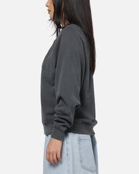 Tommy Jeans Women's TJW Boxy Leopard Varsity Crewneck Black