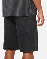 Saint Morta Amplus Distressed Jorts Black Shadow