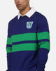 Bleacher Athletic New Zealand Warriors NRL Legacy Rugby Polo Shirt Blue