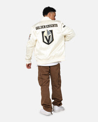 Pro Standard Vegas Golden Knights Pinstripe Jacket Eggshell/Yellow
