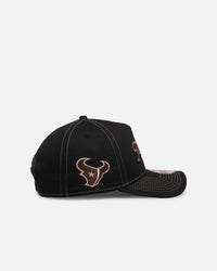 New Era Houston Texans 'Rope Script' 9FORTY A-Frame Snapback Black/White