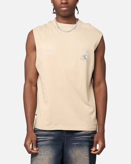 Saint Morta Doves Oversized Muscle T-Shirt Stone