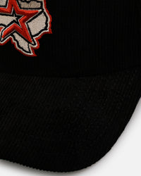 New Era Houston Astros 'Black Cord' 9FORTY A-Frame Corduroy Snapback Black