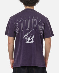 Bleacher Athletic Melbourne Storm NRL Attrition Washed T-Shirt Navy