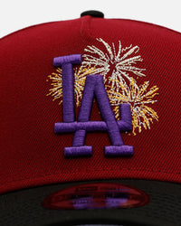 New Era Los Angeles Dodgers 'Carnival' 9FORTY A-Frame Snapback Cardinal