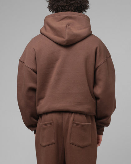 Loiter Hybrid Premium Hoodie Brown/Pink