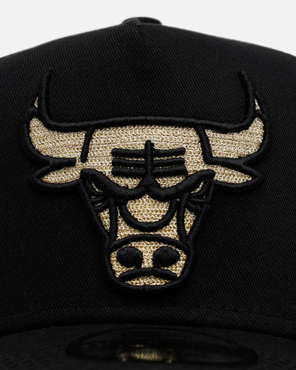 New Era Chicago Bulls 'Raised Metallic Chainstitch' 9FORTY A-Frame Snapback Black