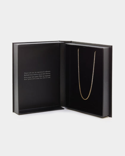 NXS 2MM Micro Tennis Necklace Gold