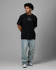 Loiter Chrome Spider T-Shirt Black Acidwash