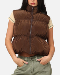 XXIII Women's Primal Oversized Puffer Vest Chocolate