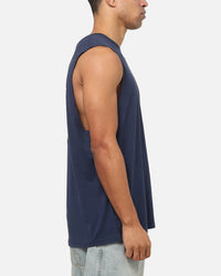 Bleacher Athletic Canberra Raiders NRL Adult Muscle T-Shirt Navy