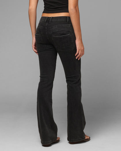Loiter Women's Wraith Bootcut Jeans Black