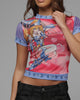 Loiter Women's Dark Magician Girl Mesh T-Shirt Pink Camo