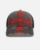 Von Dutch Worn Out Trucker Snapback Hat Washed Black
