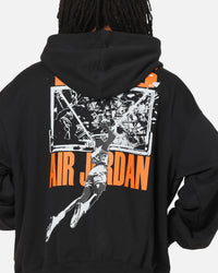 Jordan Brooklyn Shattered Back Board Oversized Pullover Hoodie Black