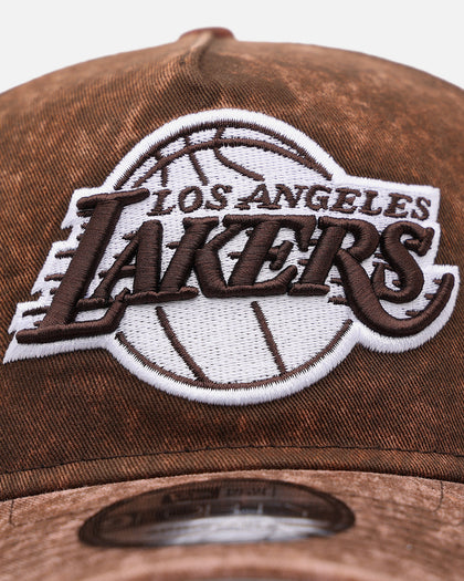 New Era Los Angeles Lakers 'Washed Walnut' 9FORTY A-Frame Snapback Walnut