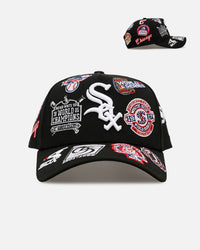 New Era Chicago White Sox 'All Over Embroidery' 9FORTY A-Frame Snapback Black